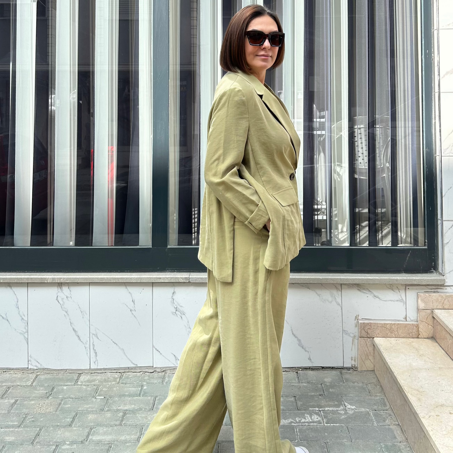 Yeşil Ceket Pantolon Takım